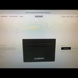 Men’s black Burberry card holder